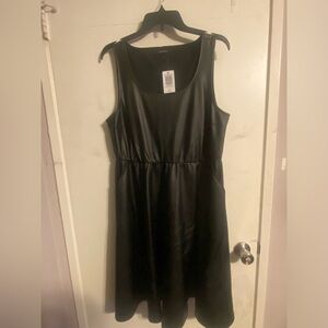 Faux leather dress